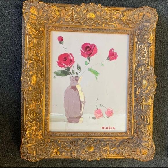 4 Vintage Ornate Gold Wood Frame Oil Painting - Picture 2 of 10